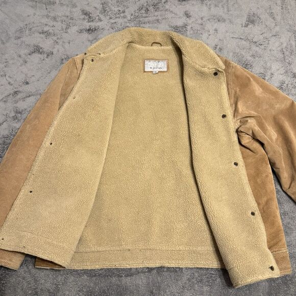 Wilsons Leather Men’s M. Julian Suede Leather Jacket Tan Khaki Size XL - Picture 2 of 9